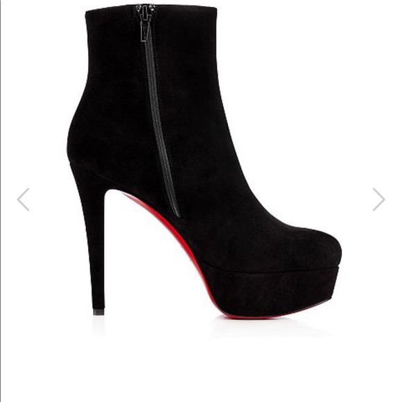 Christian Louboutin Shoes - Black suede platform boots (CL)✨read description